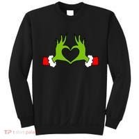 Funny Christmas Hands Making Heart Love Christmas Sweatshirt thumb 0