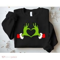 Funny Christmas Hands Making Heart Love Christmas Sweatshirt thumb 2