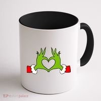 Funny Christmas Hands Making Heart Love Christmas Coffee Mug thumb 1