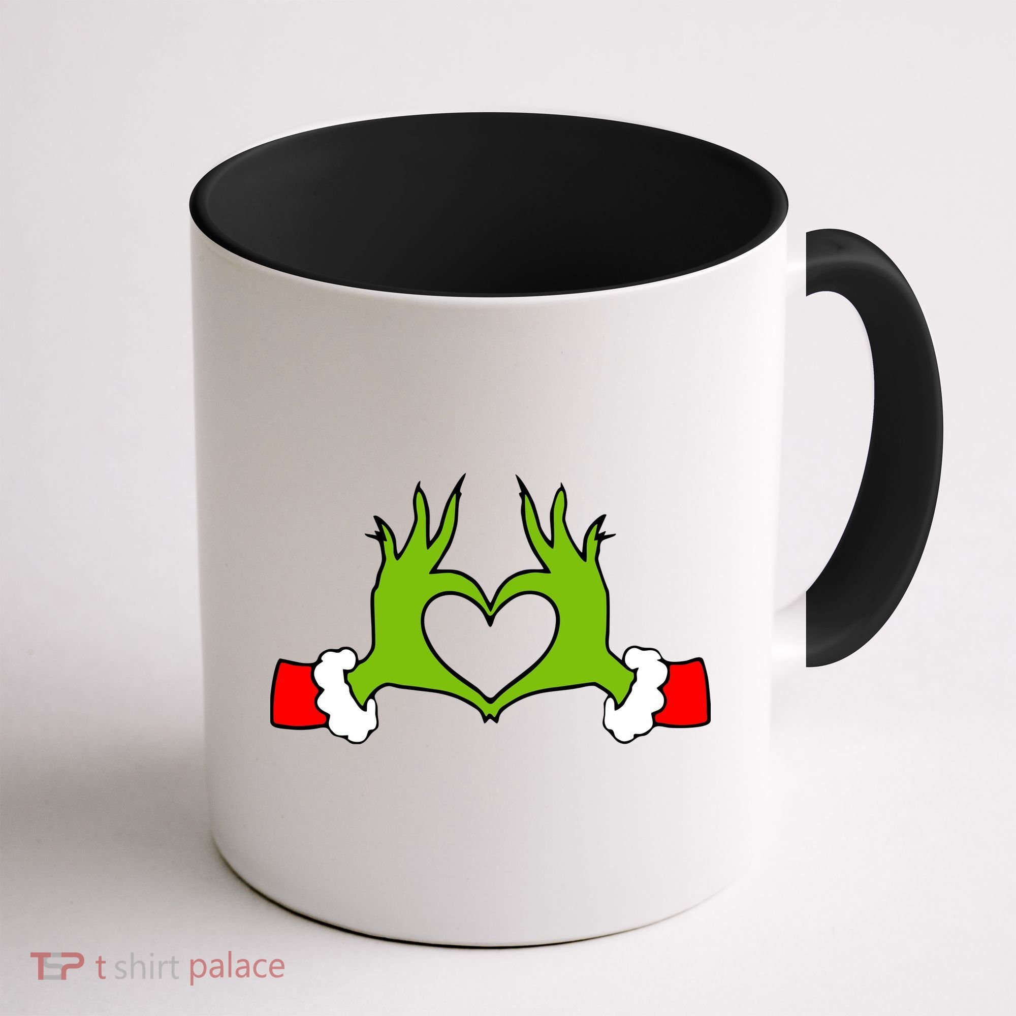 Funny Christmas Hands Making Heart Love Christmas Coffee Mug