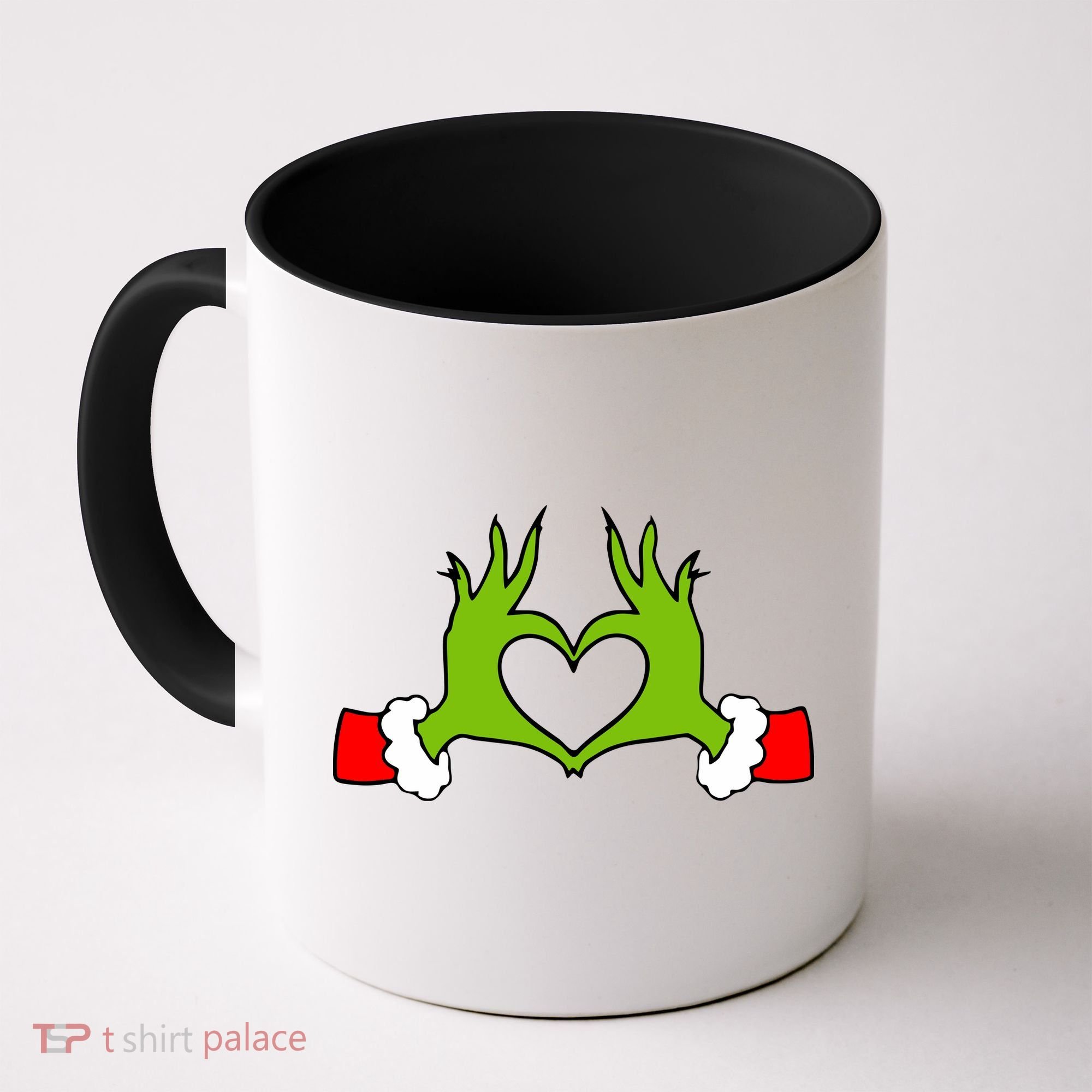 Funny Christmas Hands Making Heart Love Christmas Coffee Mug