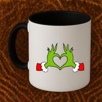 Funny Christmas Hands Making Heart Love Christmas Coffee Mug thumb 2