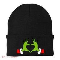 Funny Christmas Hands Making Heart Love Christmas Beanie thumb 0