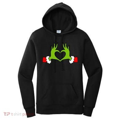 Funny Christmas Hands Making Heart Love Christmas Women's Hoodie