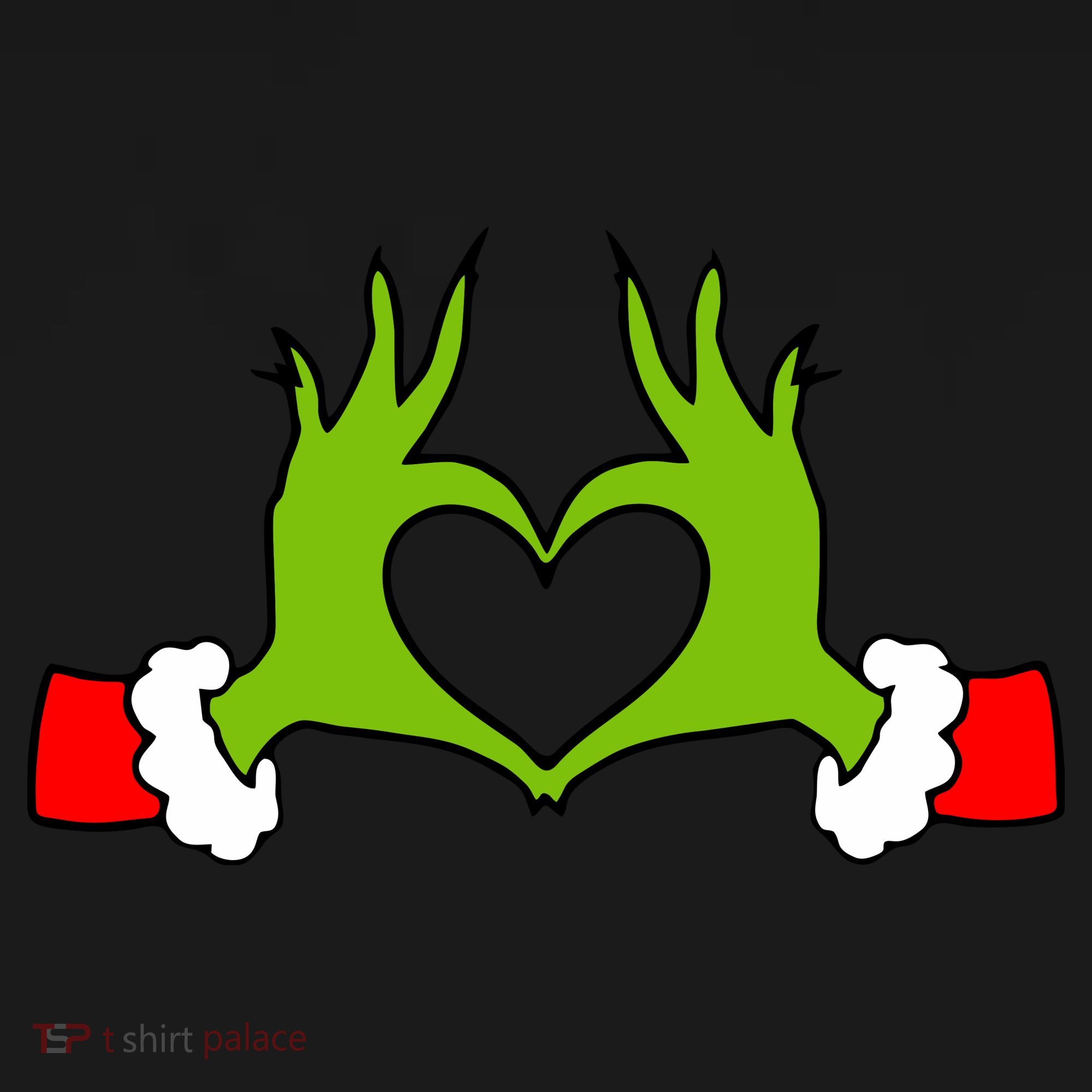 Funny Christmas Hands Making Heart Love Christmas Women's Hoodie