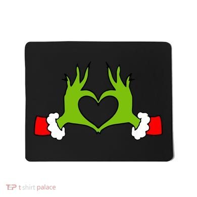 Funny Christmas Hands Making Heart Love Christmas Mousepad