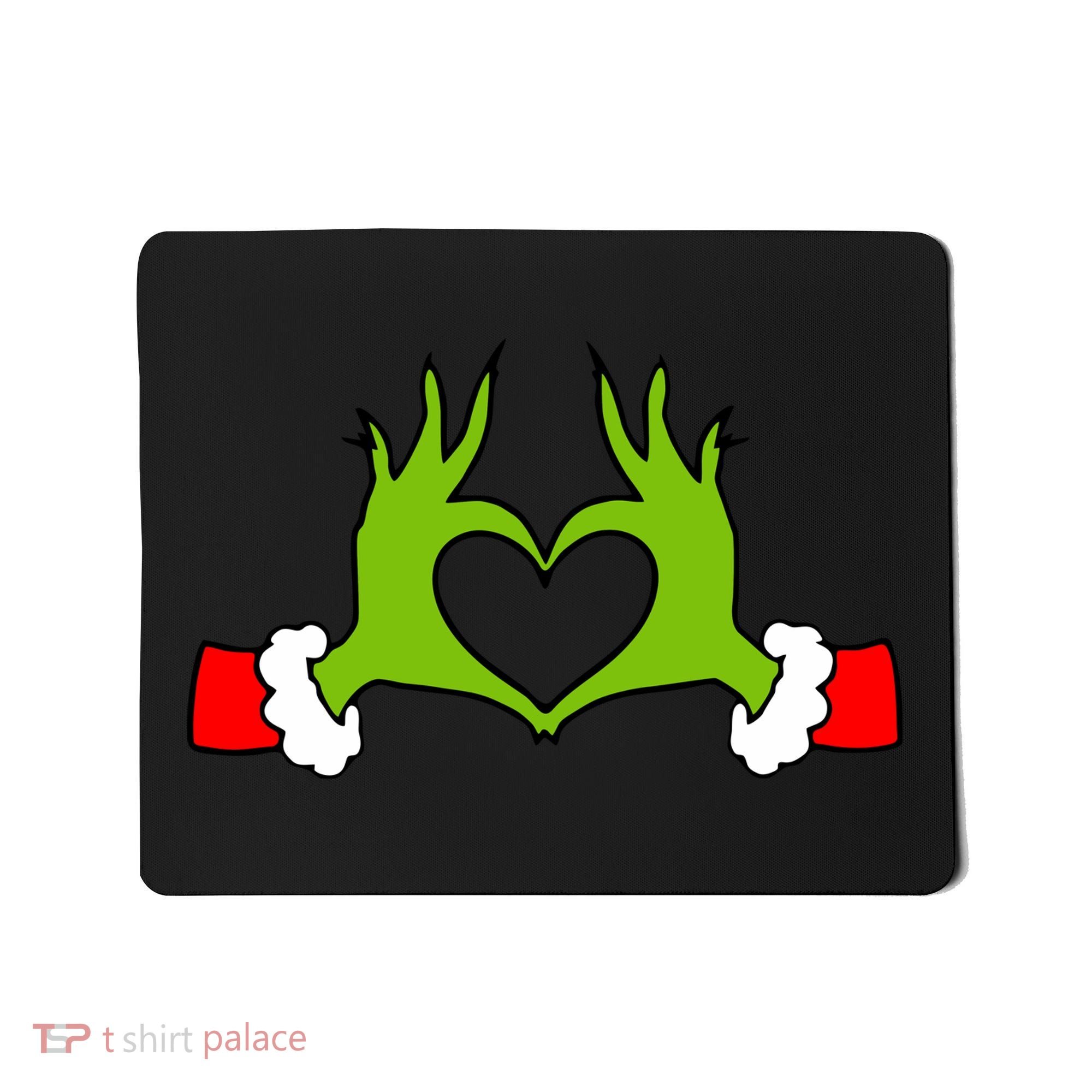 Funny Christmas Hands Making Heart Love Christmas Mousepad