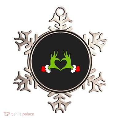 Funny Christmas Hands Making Heart Love Christmas Ornament