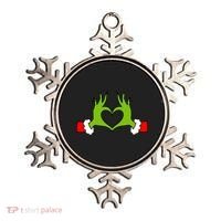 Funny Christmas Hands Making Heart Love Christmas Ornament thumb 0