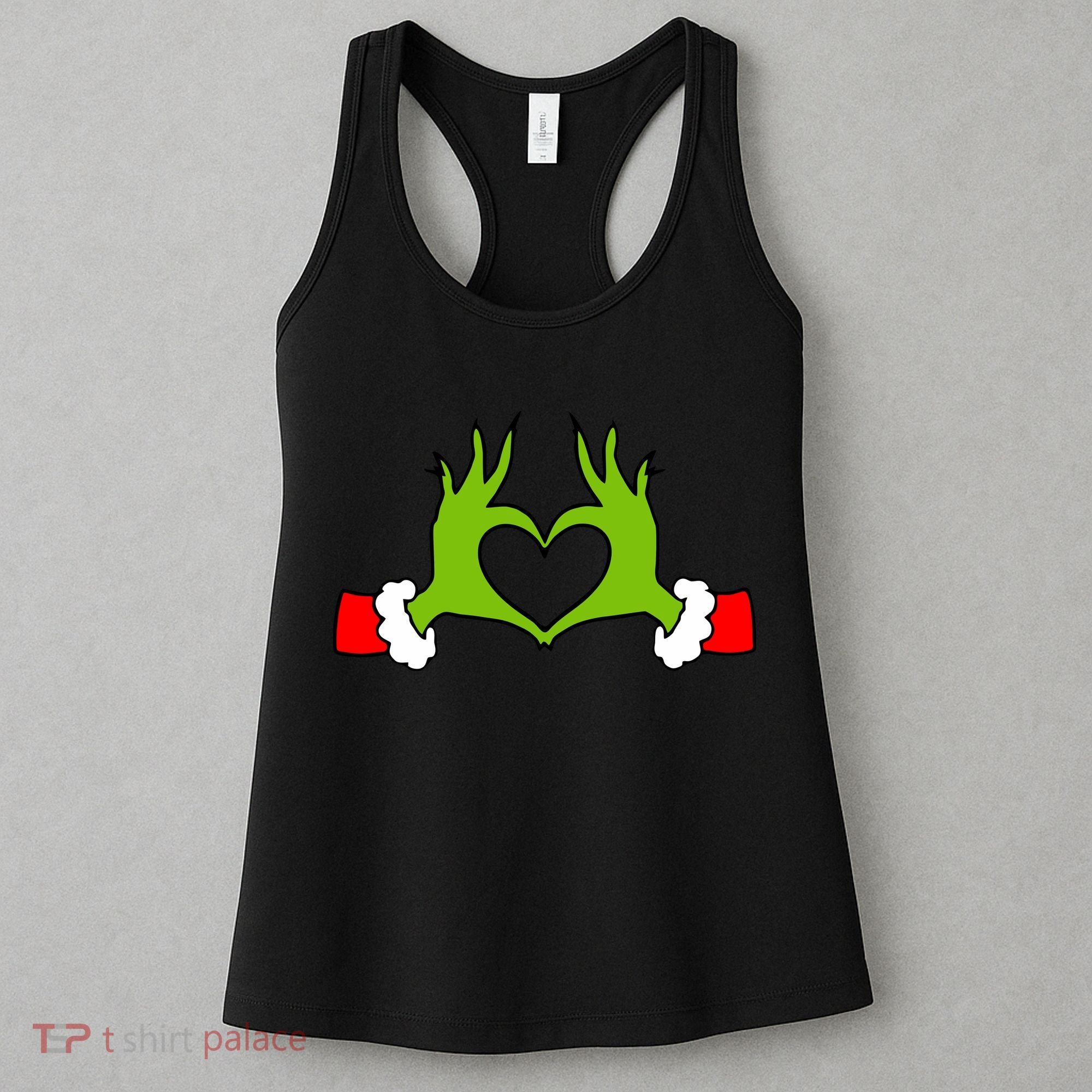 Funny Christmas Hands Making Heart Love Christmas Women's Tank Top