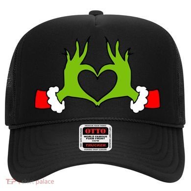 Funny Christmas Hands Making Heart Love Christmas Hat