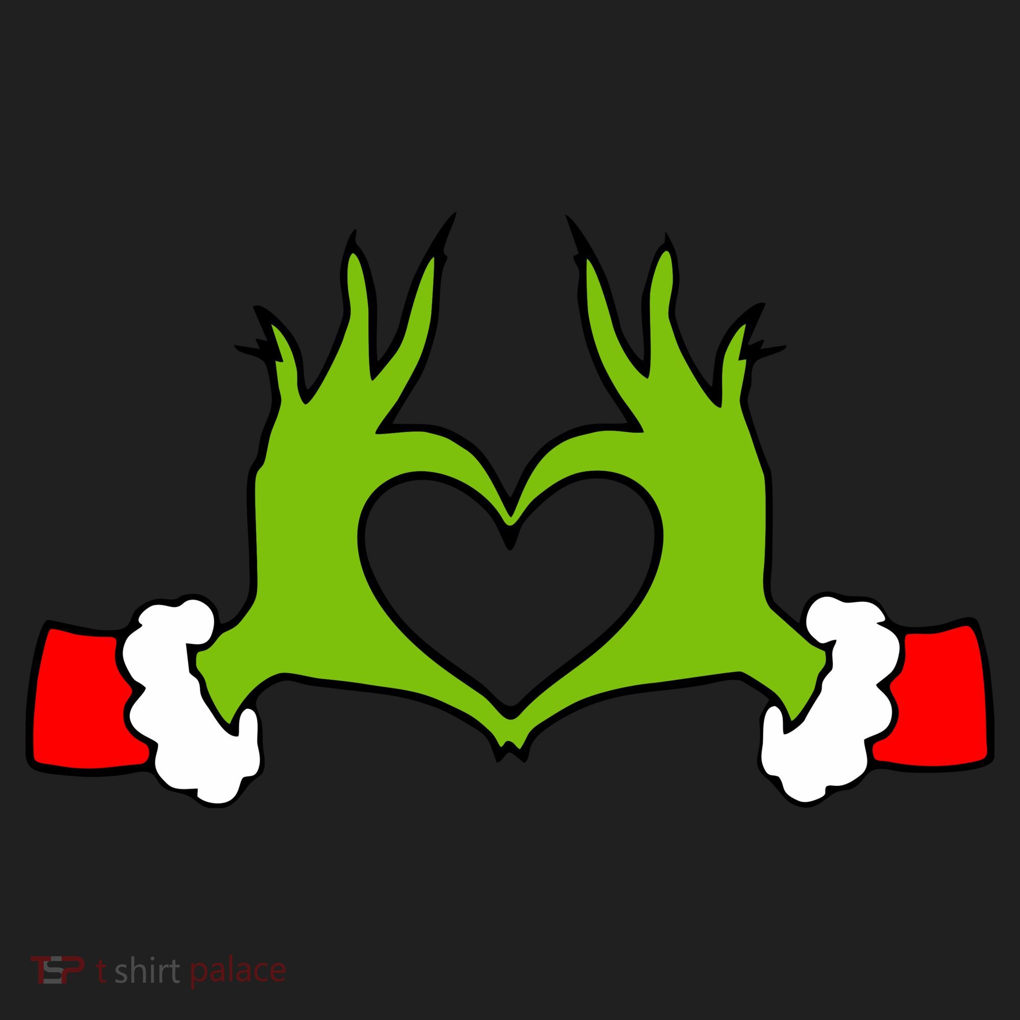 Funny Christmas Hands Making Heart Love Christmas Hat