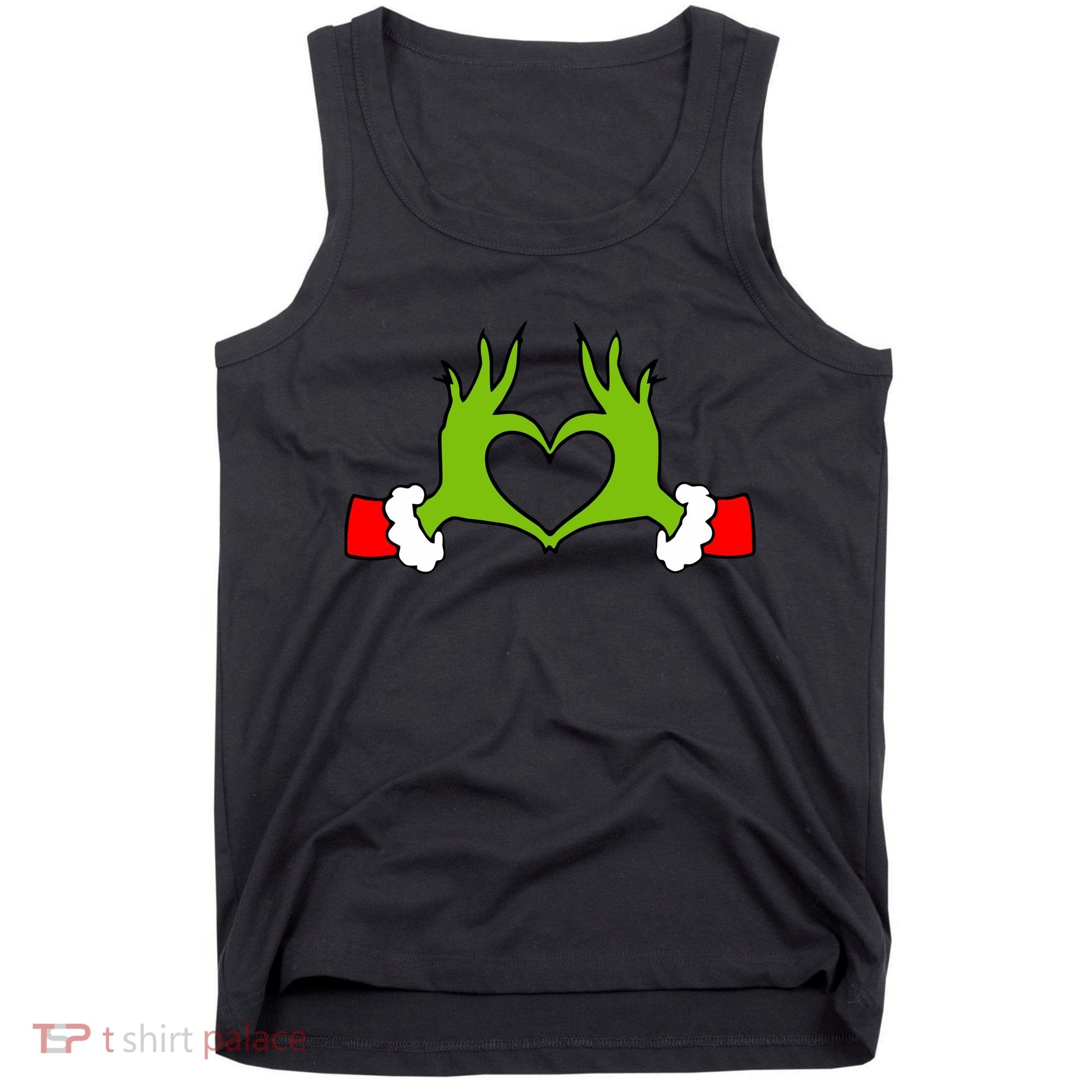 Funny Christmas Hands Making Heart Love Christmas Tank Top