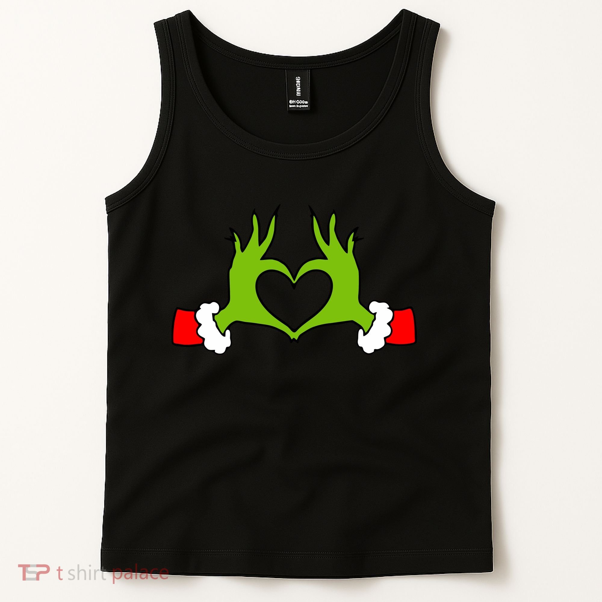 Funny Christmas Hands Making Heart Love Christmas Tank Top