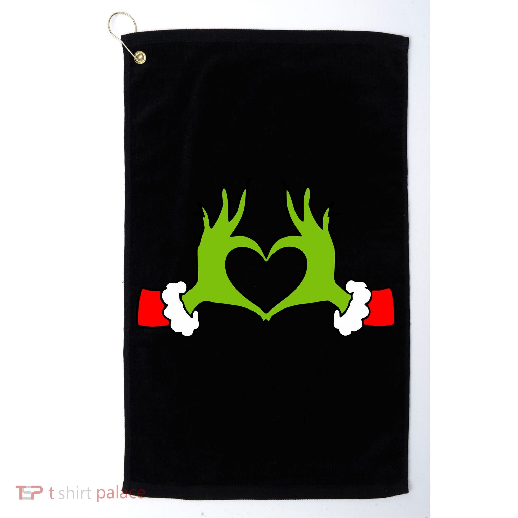 Funny Christmas Hands Making Heart Love Christmas Golf Towel