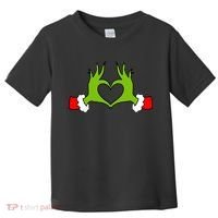 Funny Christmas Hands Making Heart Love Christmas Toddler T-Shirt thumb 0