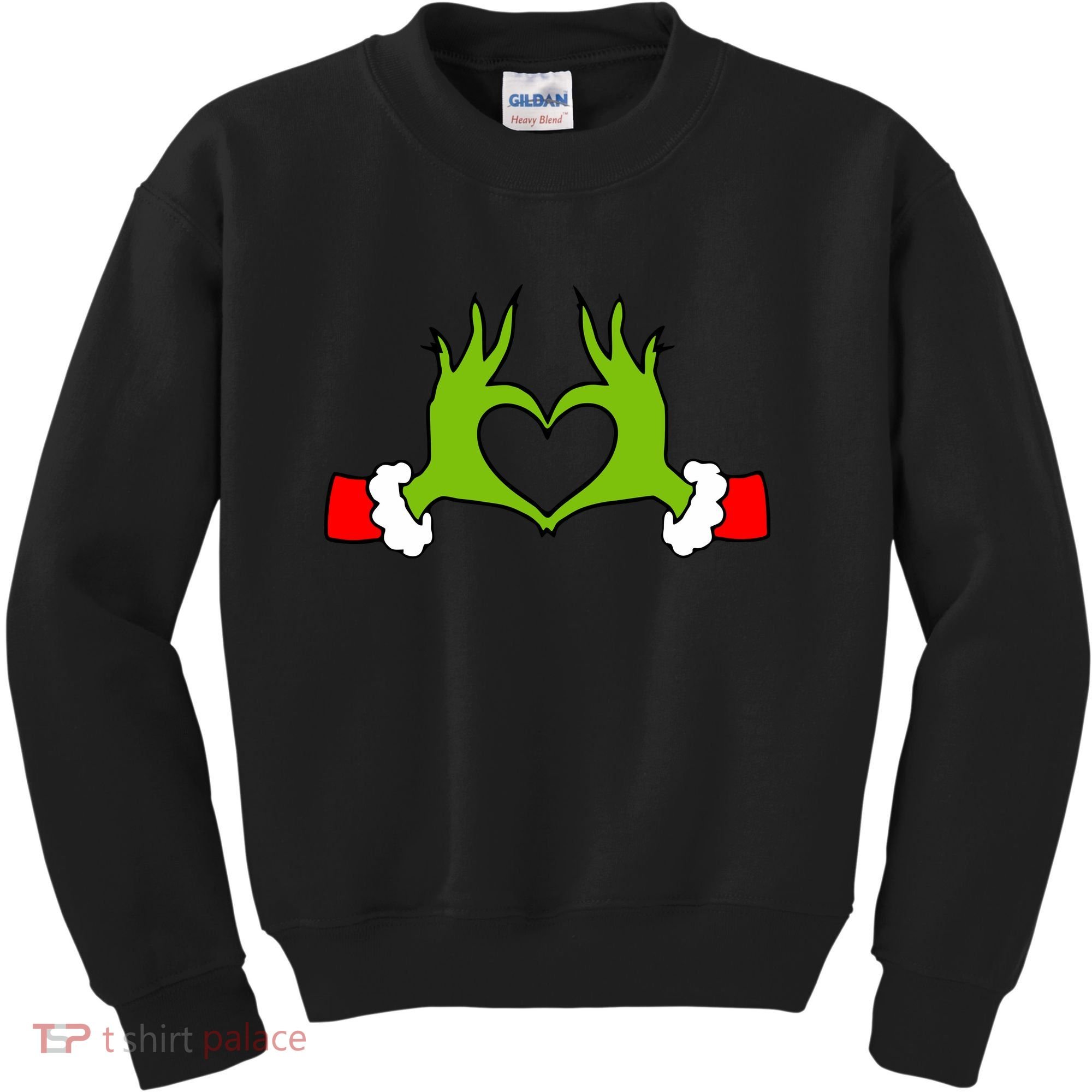 Funny Christmas Hands Making Heart Love Christmas Kids Sweatshirt