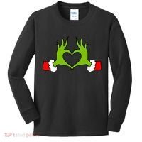 Funny Christmas Hands Making Heart Love Christmas Kids Long Sleeve Shirt thumb 0