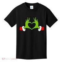 Funny Christmas Hands Making Heart Love Christmas Kids T-Shirt thumb 0