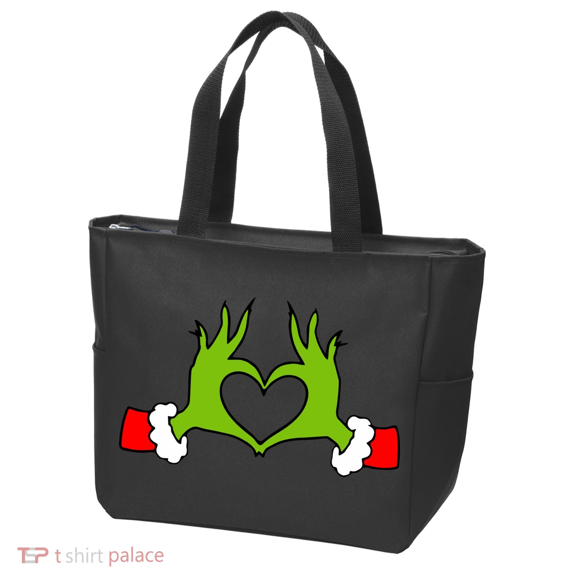 Funny Christmas Hands Making Heart Love Christmas Tote Bag
