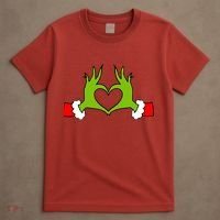 Funny Christmas Hands Making Heart Love Christmas T-Shirt thumb 4