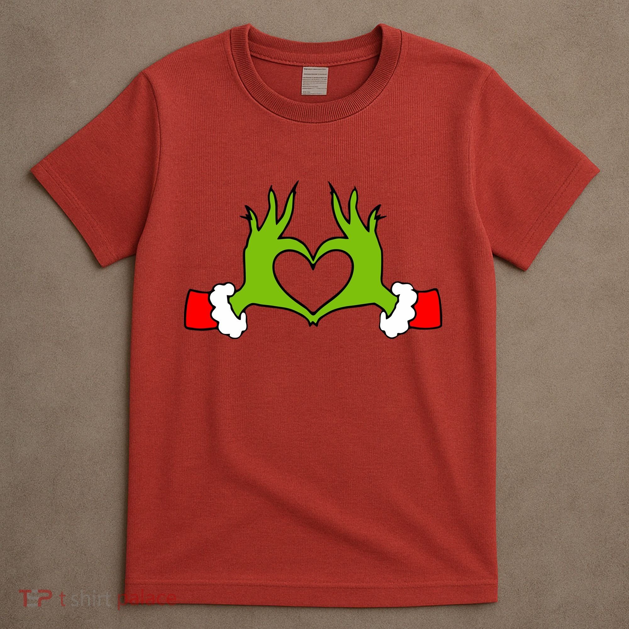Funny Christmas Hands Making Heart Love Christmas T-Shirt