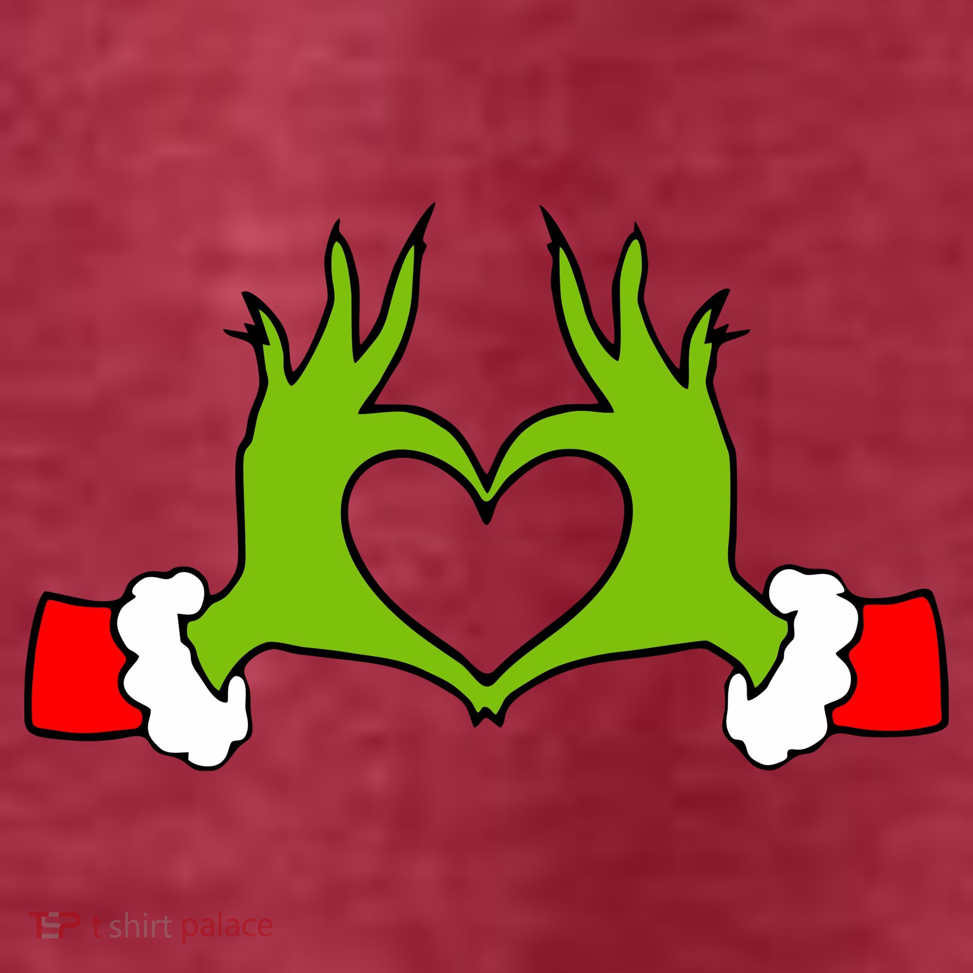 Funny Christmas Hands Making Heart Love Christmas T-Shirt