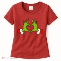Funny Christmas Hands Making Heart Love Christmas Women's T-Shirt thumb 0