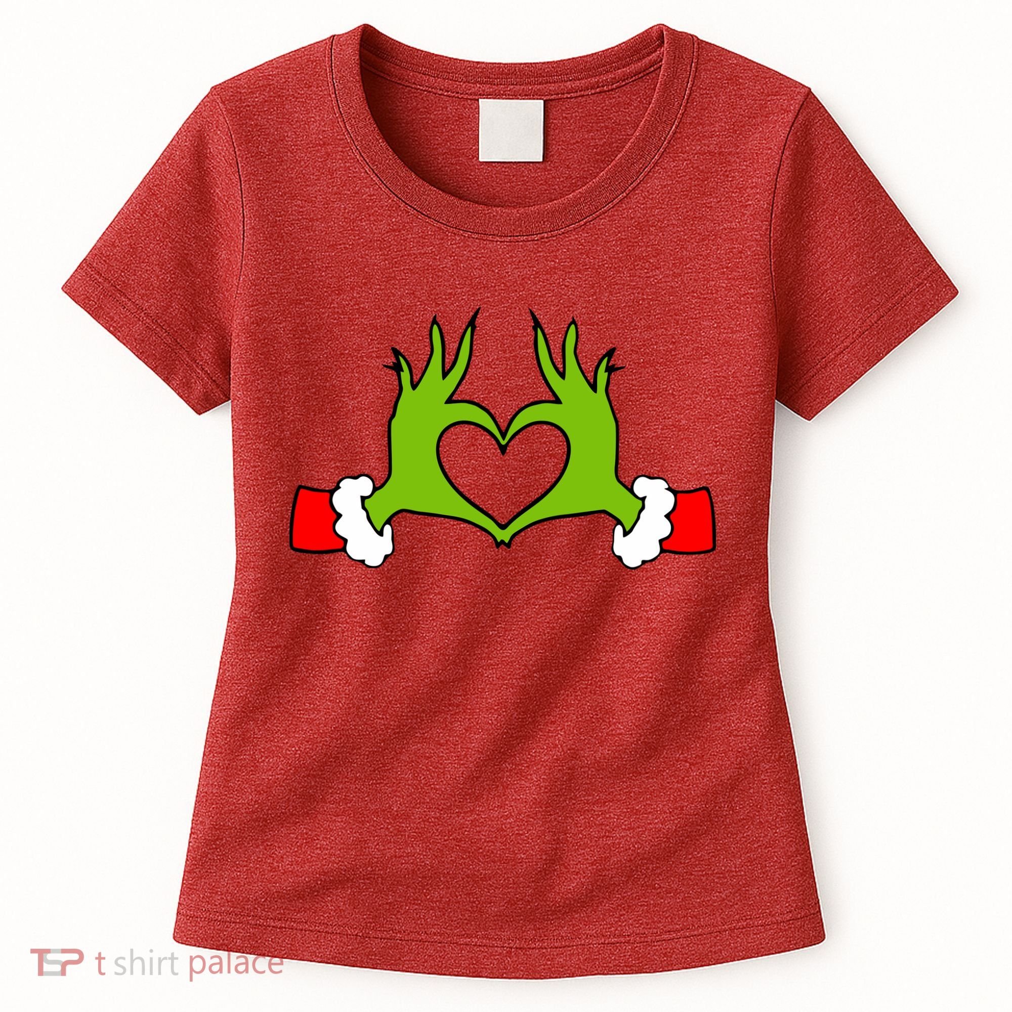 Funny Christmas Hands Making Heart Love Christmas Women's T-Shirt