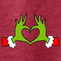 Funny Christmas Hands Making Heart Love Christmas Women's T-Shirt thumb 6