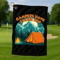 Funny Campers Have S'More Fun Golf Towel thumb 1