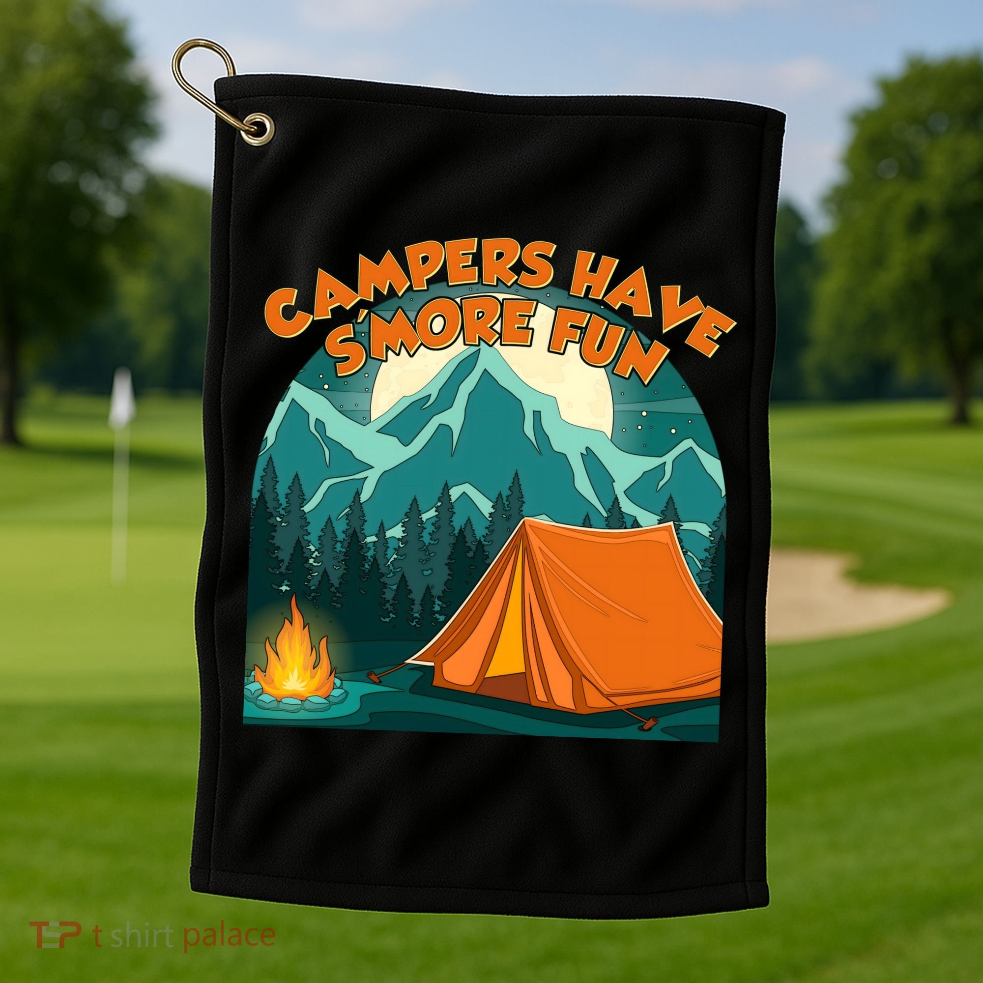 Funny Campers Have S'More Fun Golf Towel