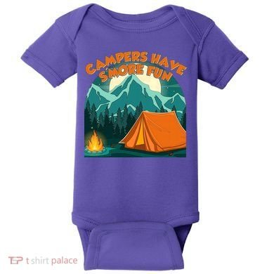 Funny Campers Have S'More Fun Baby Bodysuit