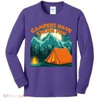 Funny Campers Have S'More Fun Kids Long Sleeve Shirt thumb 0