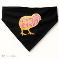 Funny Cute Happy Easter Chick USA-Made Doggie Bandana thumb 0