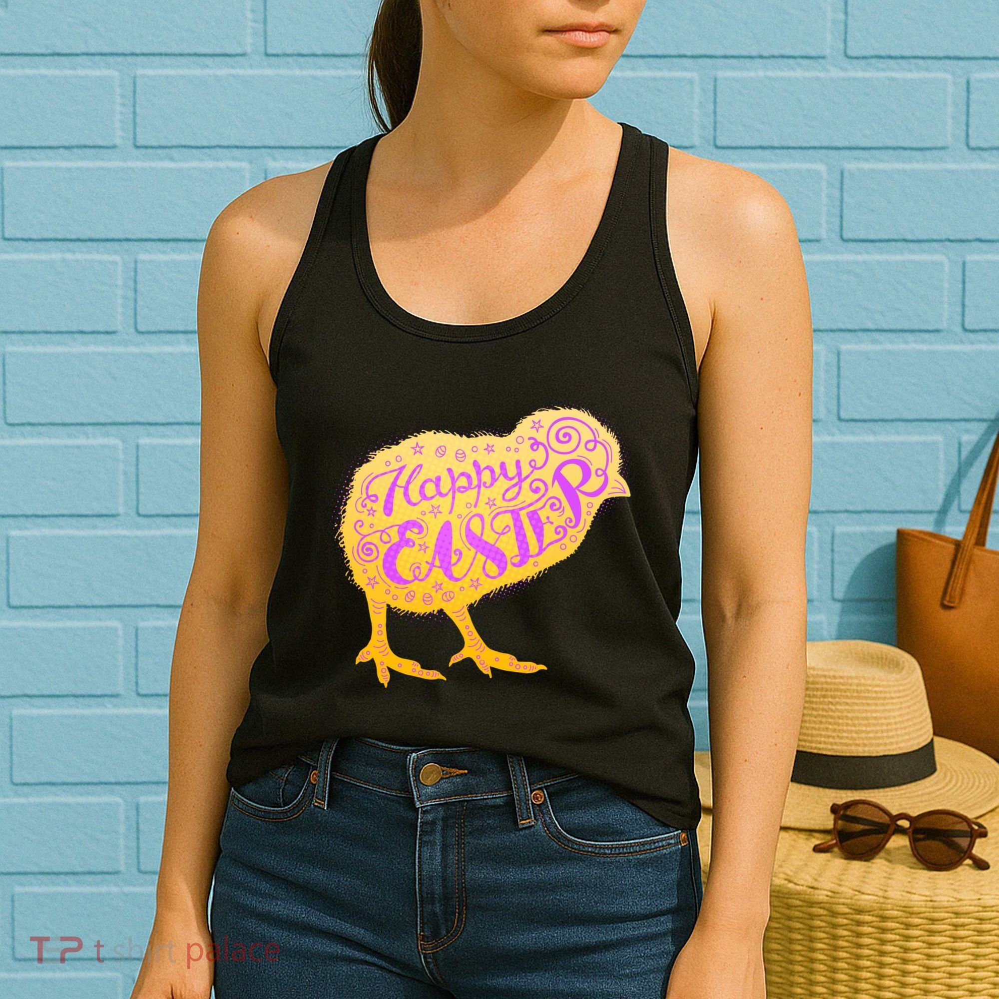 Funny Cute Happy Easter Chick Women's Tank Top