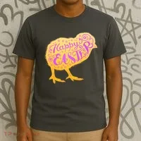 Funny Cute Happy Easter Chick T-Shirt thumb 3