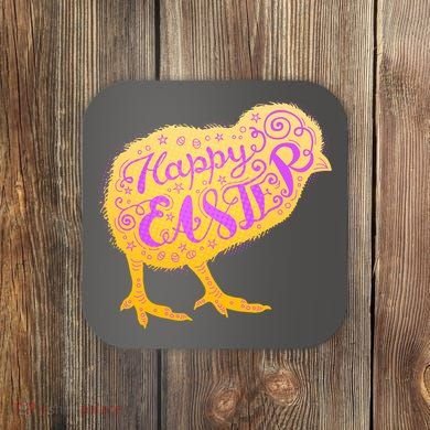 Funny Cute Happy Easter Chick Coaster