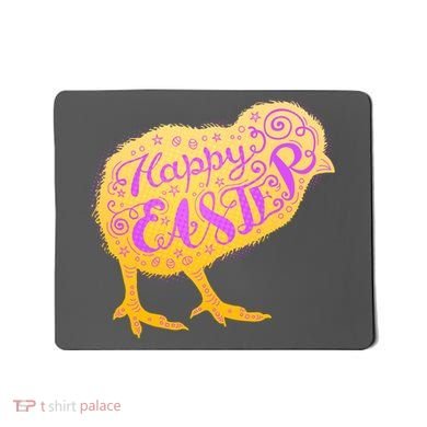 Funny Cute Happy Easter Chick Mousepad