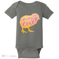 Funny Cute Happy Easter Chick Baby Bodysuit thumb 0
