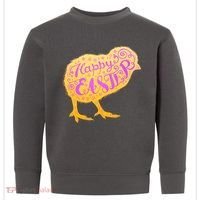 Funny Cute Happy Easter Chick Toddler Sweatshirt thumb 0