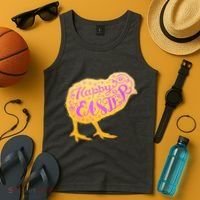 Funny Cute Happy Easter Chick Tank Top thumb 4
