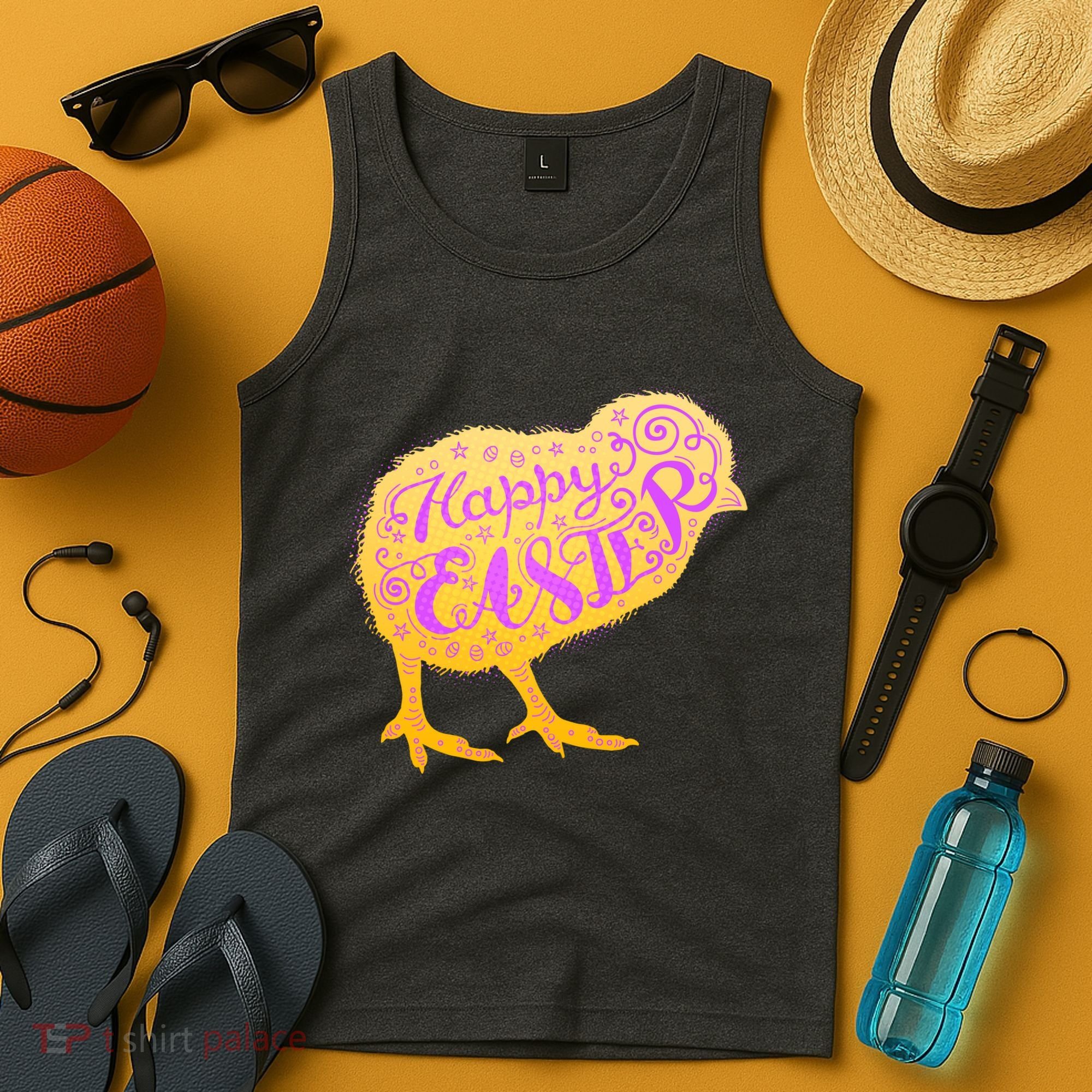 Funny Cute Happy Easter Chick Tank Top