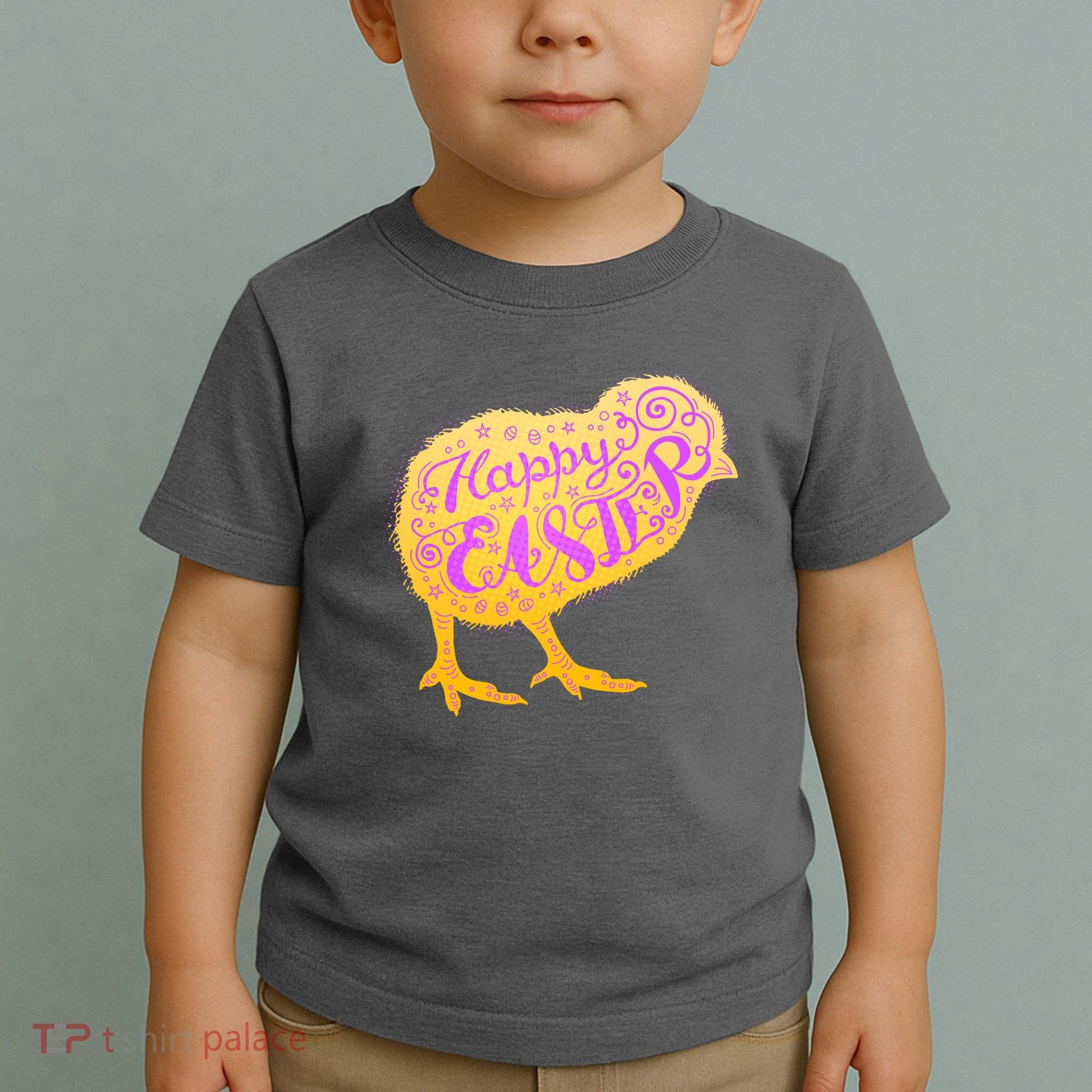 Funny Cute Happy Easter Chick Toddler T-Shirt