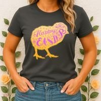 Funny Cute Happy Easter Chick Women's T-Shirt thumb 2