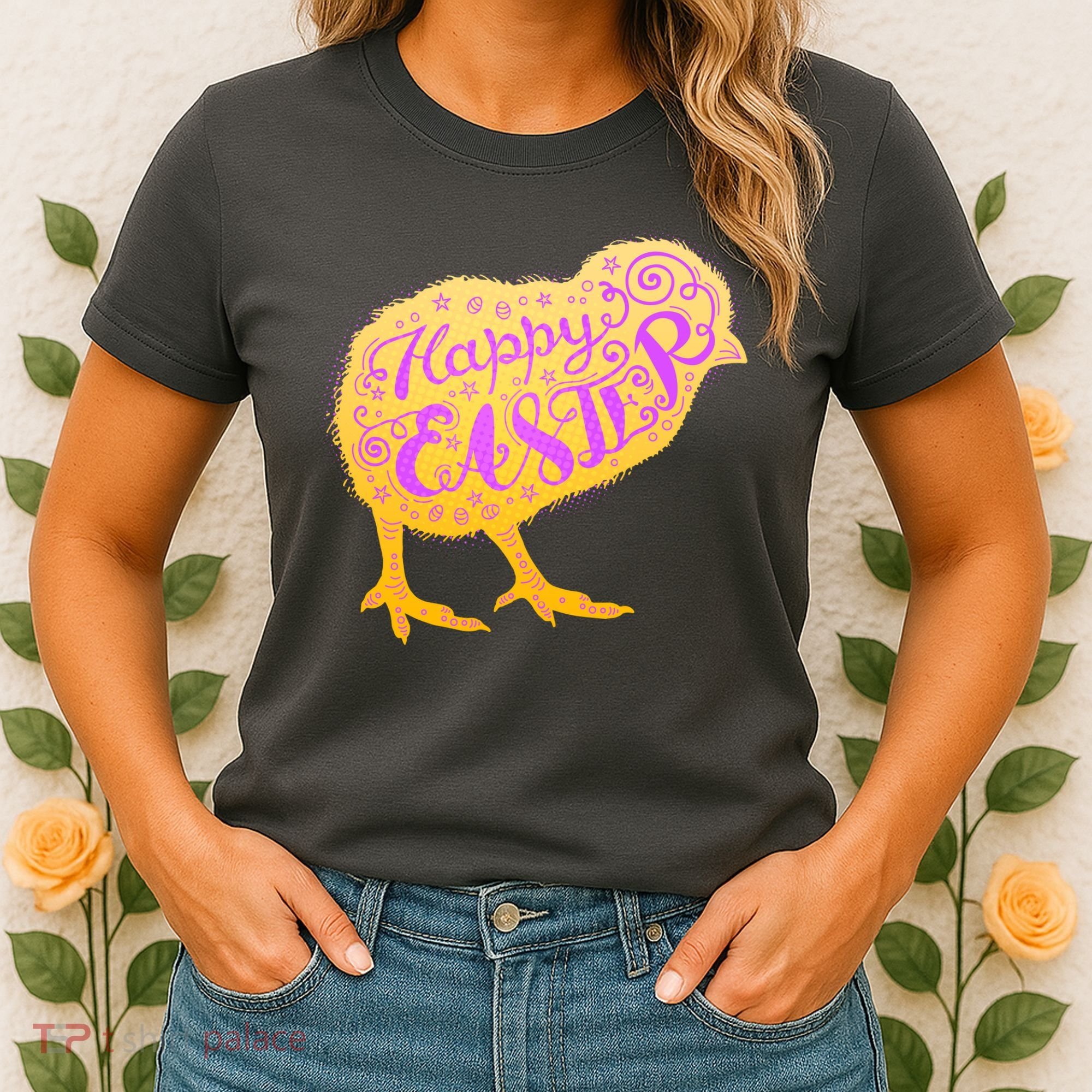 Funny Cute Happy Easter Chick Women's T-Shirt