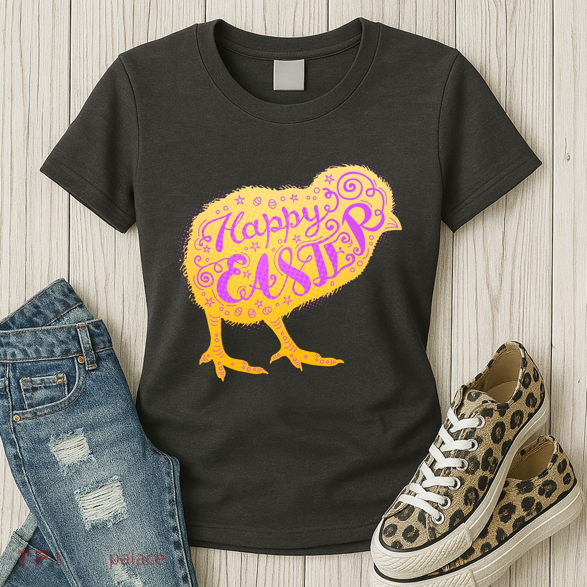 Funny Cute Happy Easter Chick Women's T-Shirt
