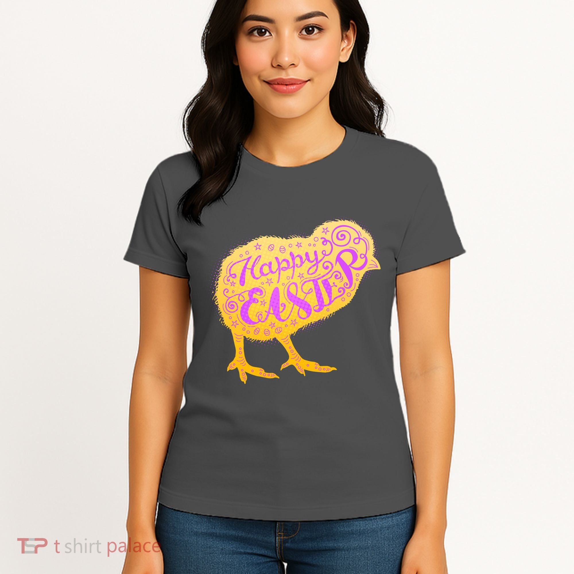 Funny Cute Happy Easter Chick Women's T-Shirt