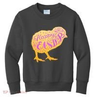 Funny Cute Happy Easter Chick Kids Sweatshirt thumb 0