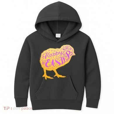 Funny Cute Happy Easter Chick Kids Hoodie